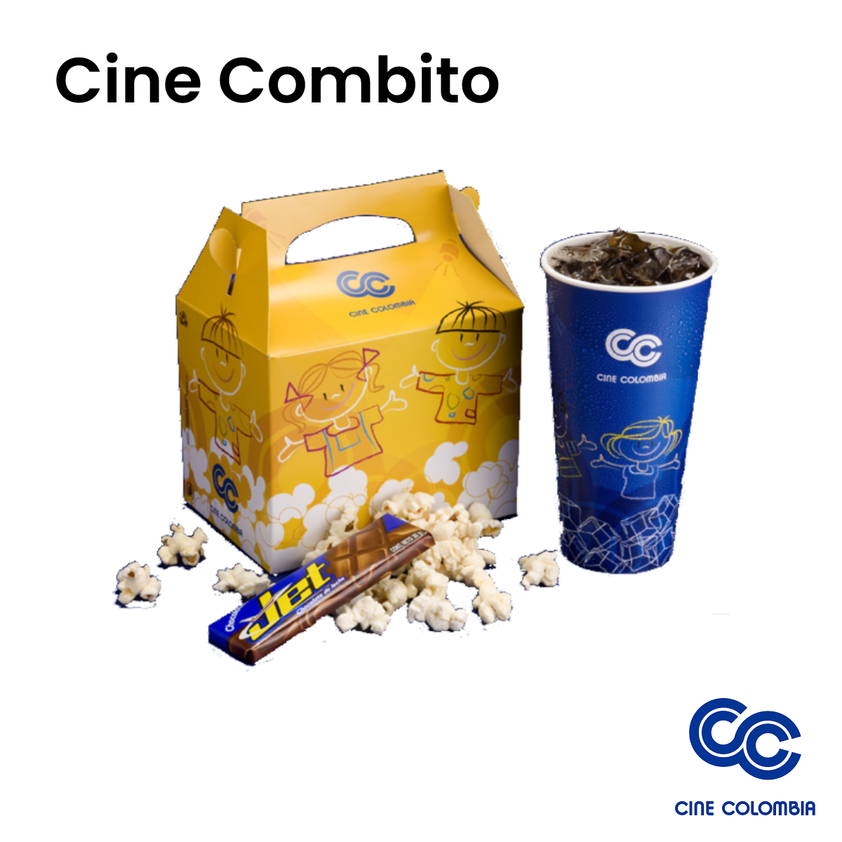 Bono Cine Combito (Cajita Crispetas + Gaseosa + Chocolatina) - Cine Colombia